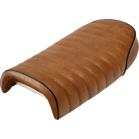 Green-L Brown Cafe Racer Flat Brat Seat Tracker Vintage Cushion Saddle Fit Yamaha