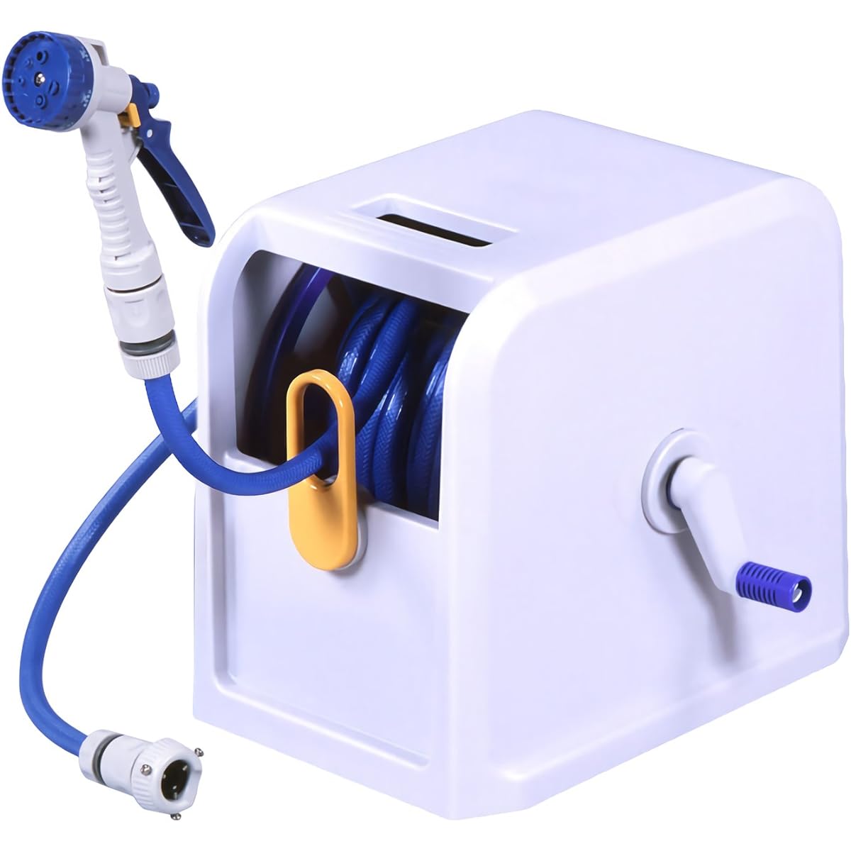 Green Life Hose Hose Reel 30m with guide so you can wind it without getting your hands dirty Wavy Cube PRC-30GN