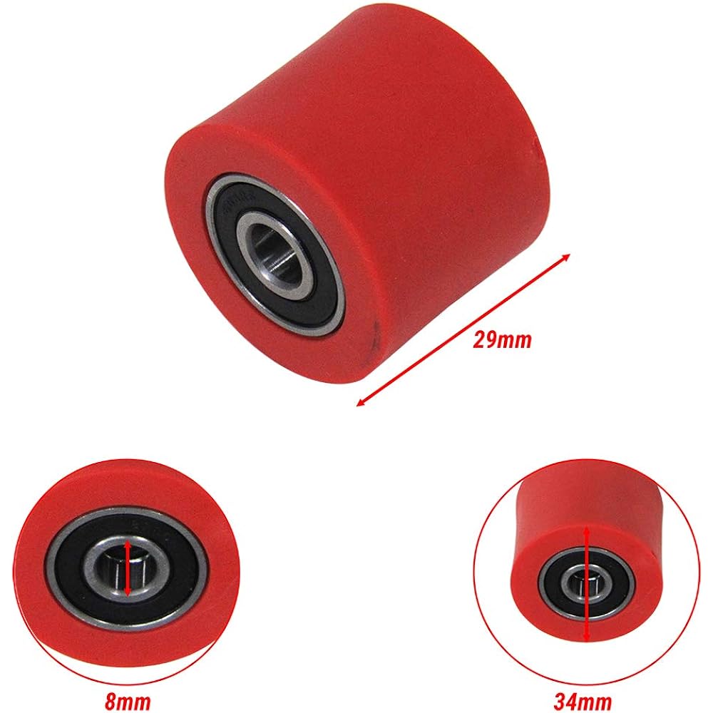 Outlaw Racing Chain Roller Guide 34 x 28mm Red