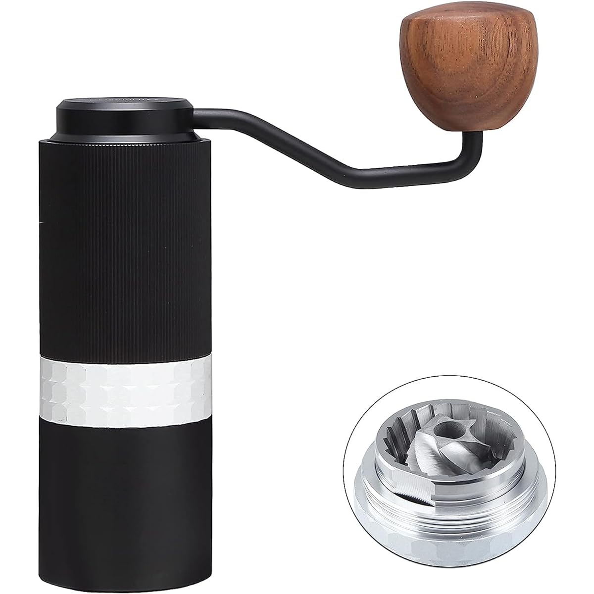 Easyworkz Hand Ground Coffee Mill, Manual Coffee Grinder, Gradual Particle Size Adjustment, 420 Stainless Steel, Mortar Type Metal Blade Core