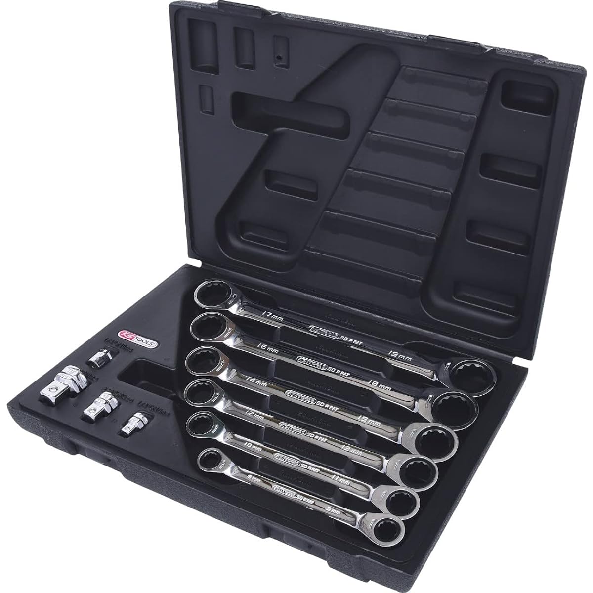 KS TOOLS GEARplus Double Ring Ratchet Spanner Set 10 pcs 8-19mm GEARplus Double ring ratchet spanner set10 pcs 8-19mm 503.4560