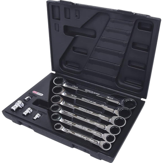 KS TOOLS GEARplus Double Ring Ratchet Spanner Set 10 pcs 8-19mm GEARplus Double ring ratchet spanner set10 pcs 8-19mm 503.4560