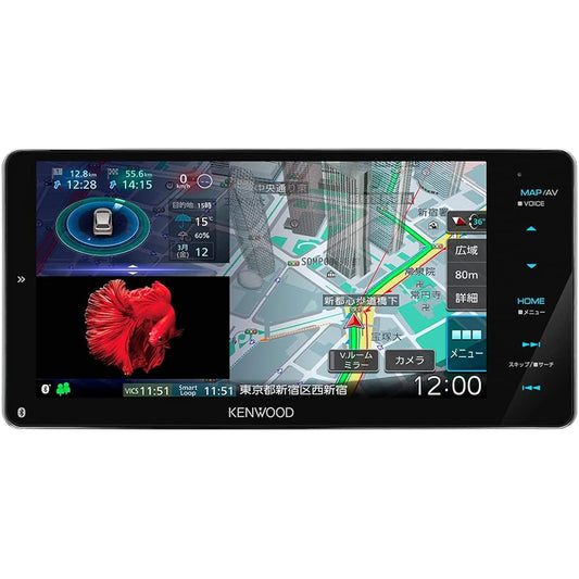 Kenwood Car Navigation Color Speed 7 inch wide MDV-M808HDW HD model Overwhelming map visibility Operation feeling Wide in-dash HDMI input High-resolution sound source compatible MDV-M808HDW KENWOOD