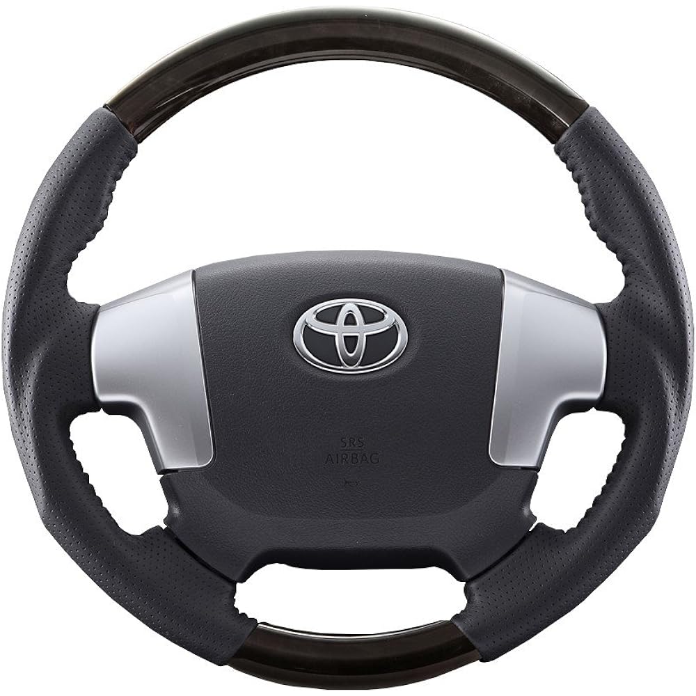 SILKBLAZE Steering 200 Hiace Mahogany Black Wood Grain/Gun Grip SB-ST-189