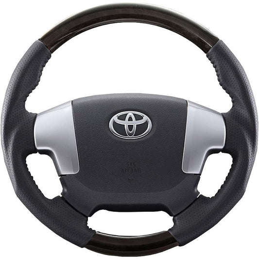 SILKBLAZE Steering 200 Hiace Mahogany Black Wood Grain/Gun Grip SB-ST-189