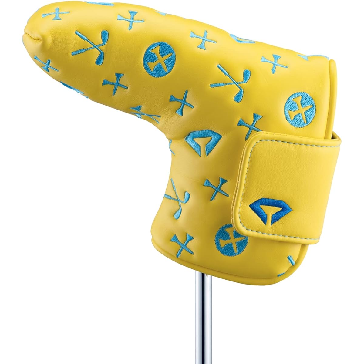 DAIYA GOLF Diamond Putter Cover for Pin Type and Mallet Type Magnetic Monogram Embroidery PU Leather