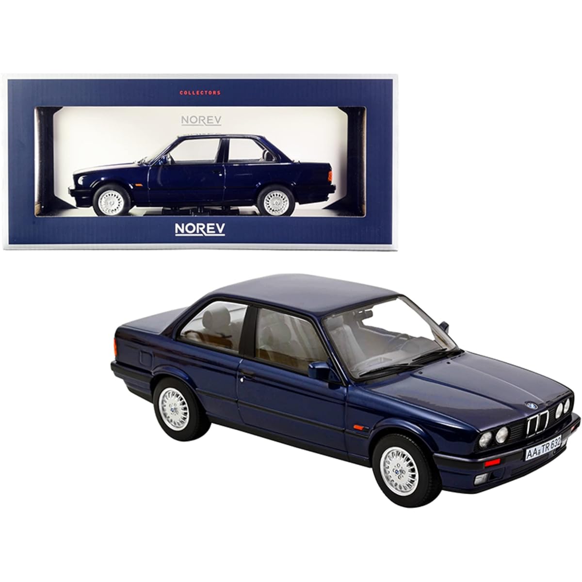 Norev 1/18 BMW 325i 1988 Metallic Blue General Purpose Mini Car