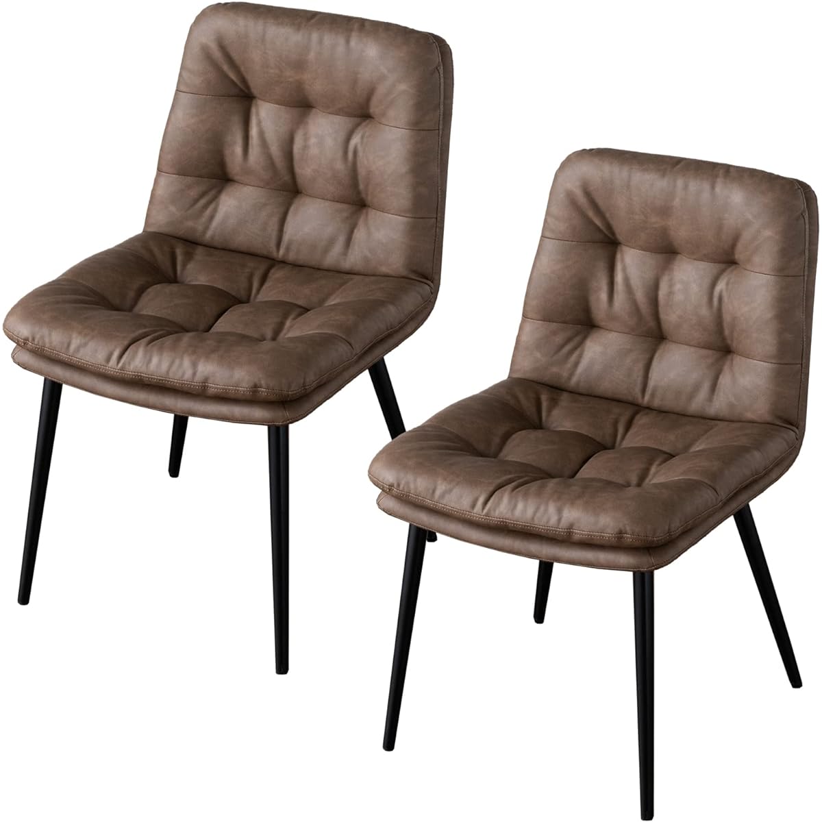 Gen of Tansu Dining Chair [Set of 2] Cushion Seat, Aging Process, Dining Chair, Dining Chair, Simple, Modern, Leather Style, Old Brown 83200004(85125)