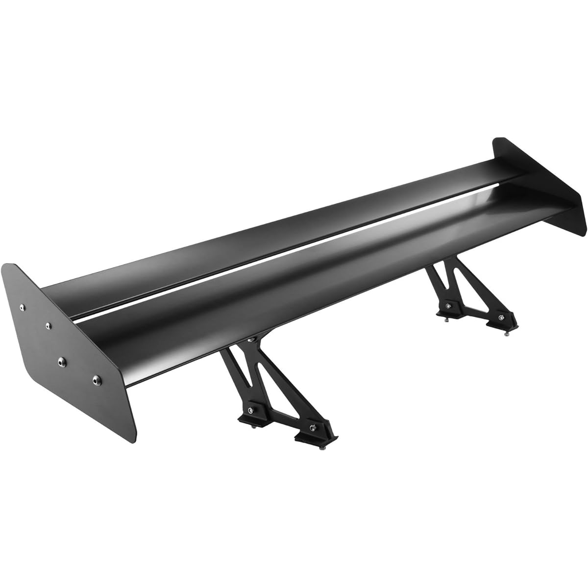 Bestequip double deck aluminum spoiler 53 inch double deck GT wing spoiler adjustable angel lightweight aluminum car rear wing rear spoiler Wing universal