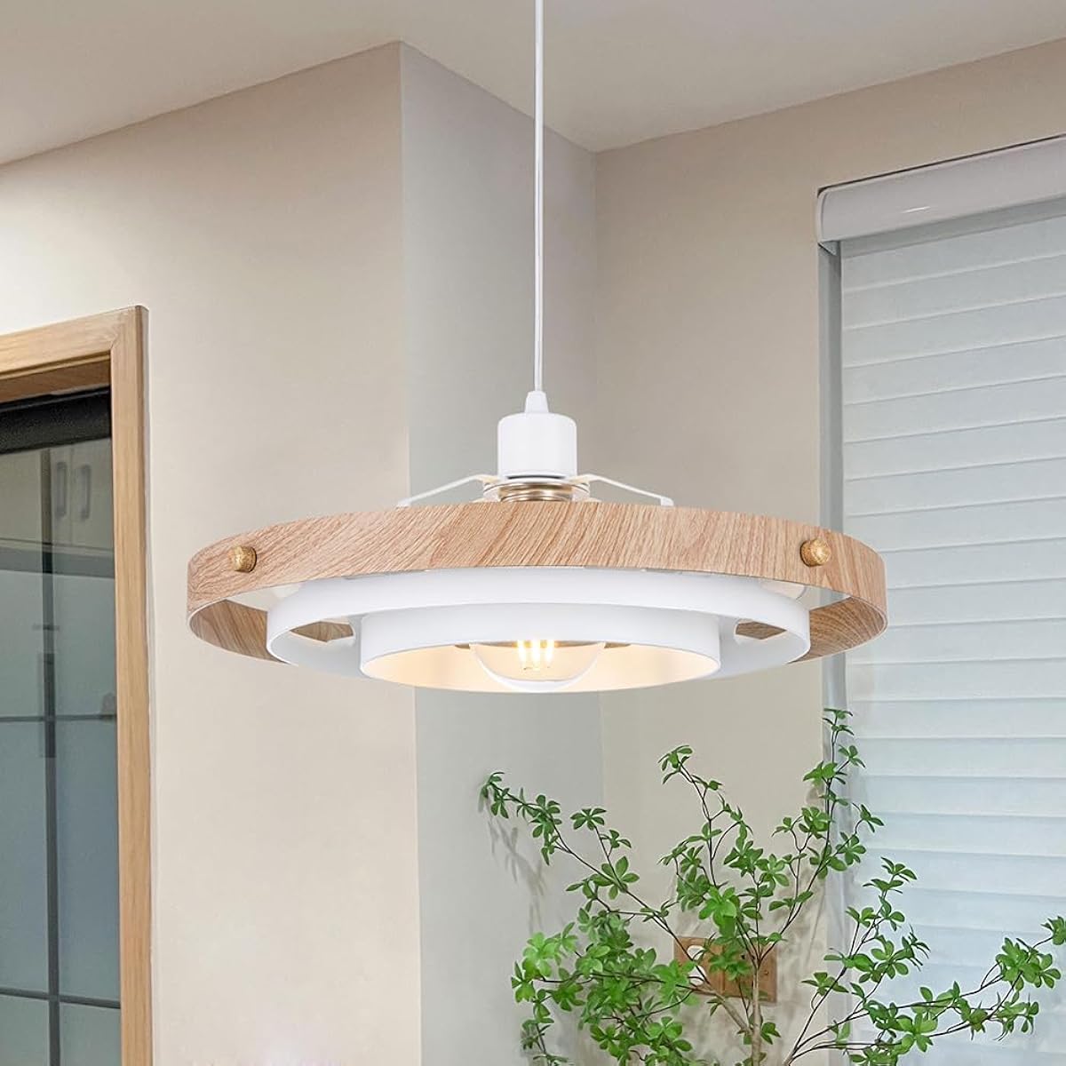 Pendant Light Scandinavian Dining Ceiling Light Stylish Direct Mount Antique Single Light Single Light Simple White Ceiling Light LED Bulb Compatible Designer Lighting Hotel Kitchen Living Room Dining Table Entrance Toilet Elegant Classic GL-27-JP