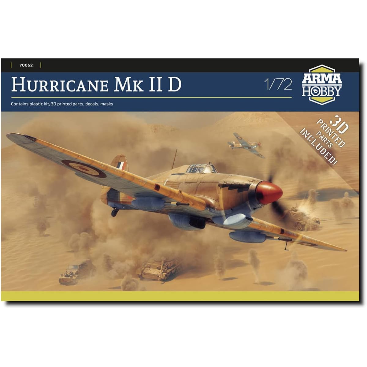 Arma Hobby 1/72 Royal Air Force Hurricane Mk.2d Limited Edition Plastic Model ADL70062