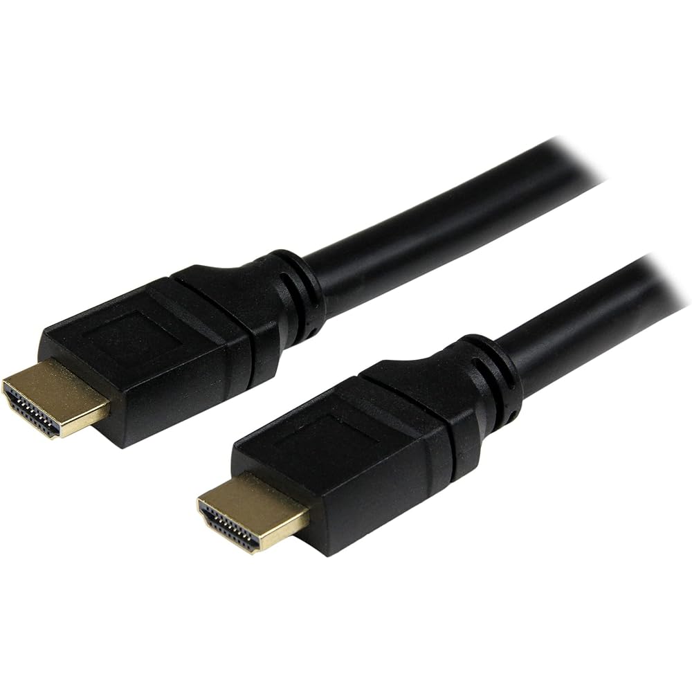 StarTech.com HDMI 1.4 Cable/15.2m/4K30Hz/Ethernet Compatible/High Speed HDMI/Plenum Rated/Male/Male/Black HDPMM50