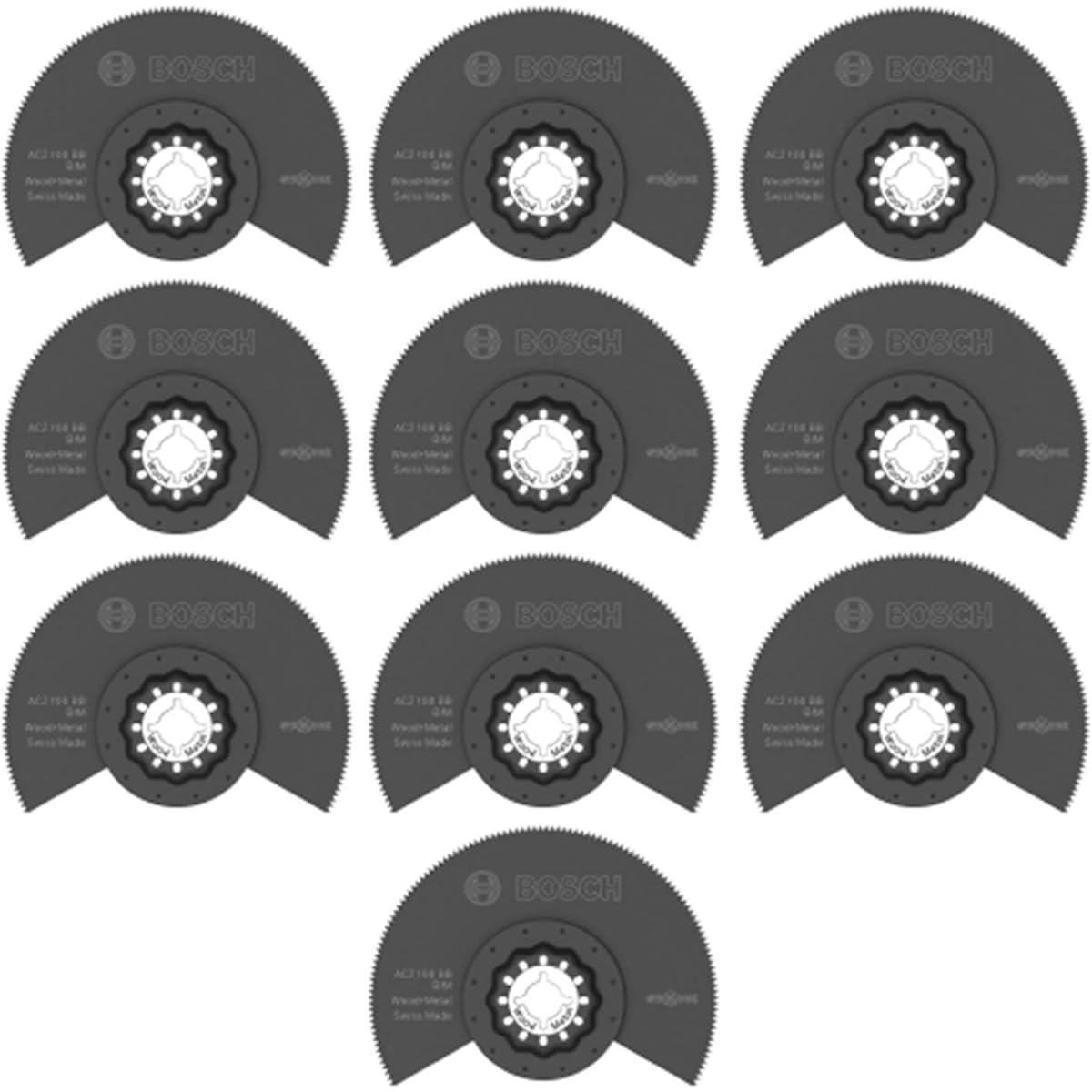 BOSCH Cut and Sew Multi Tool Blade 100mm (Starlock, 10 Piece Set) ACZ100BBN/10