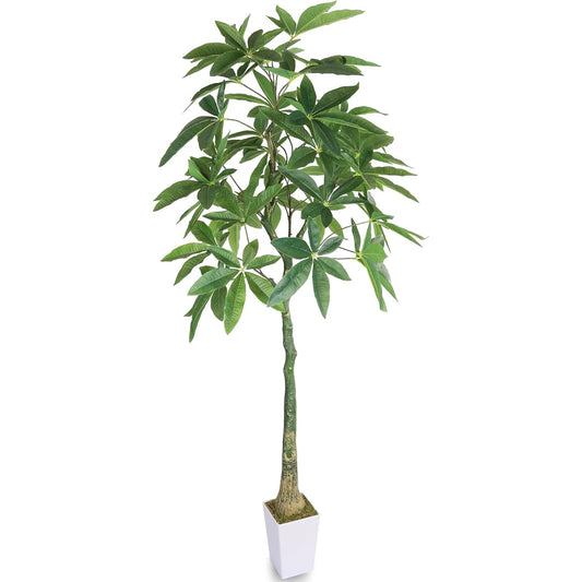 Artificial Plant Fake Green Photocatalyst Artificial Flower Artificial Plant [Pachira Height 150CM] Ornamental Tree Deodorizing Antibacterial Interior Green Stylish Office Interior Decoration