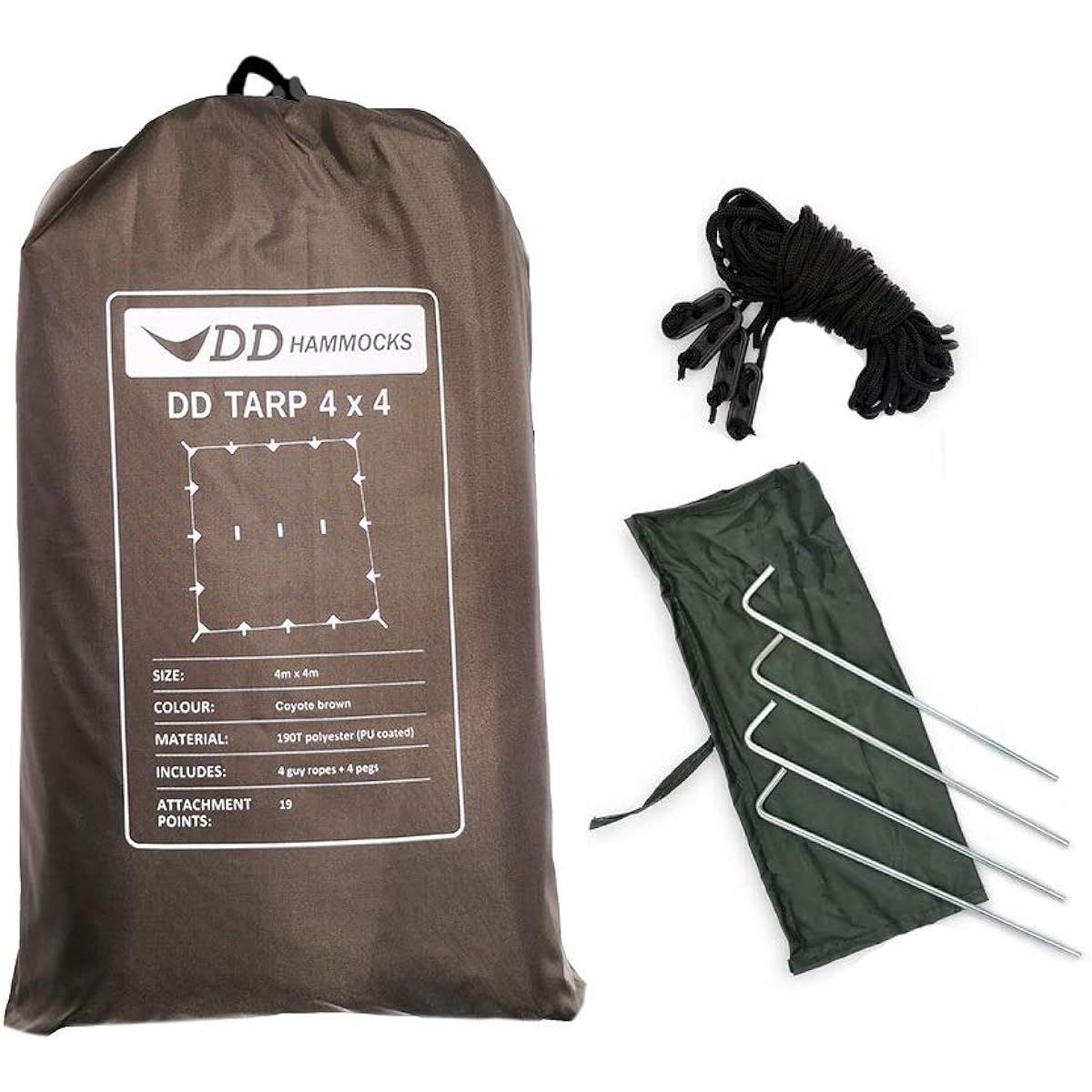 DD Hammocks JAPAN DD Tarp 4×4 Coyote Brown