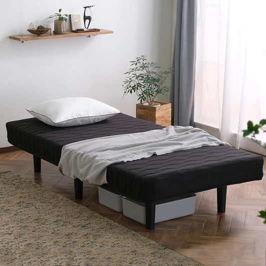 IRIS OHYAMA Leg mattress with a focus on comfort Semi-single Bonnell coil mattress Black Anti-bacterial, odor and dust mite resistant Multi-layer structure thickness approx. 17cm Compactly delivered in compressed packaging Mattress with legs Mattress Bed