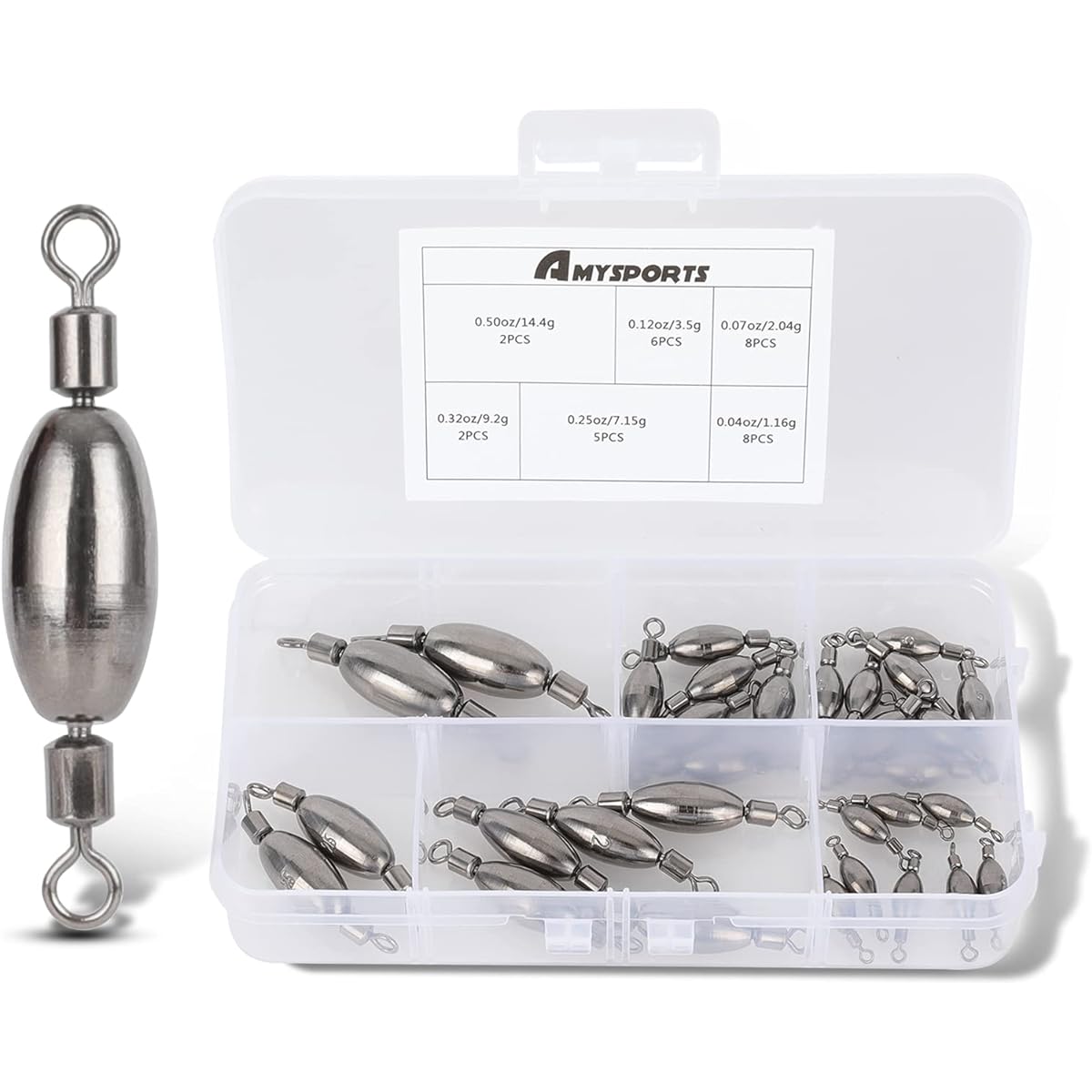 AMYSPORTS Set Device, Medium Weight, Fishing, with Barrel, Medium, Cushion Weight, Fishing, Jujube, Root Fish, Squid, Aging