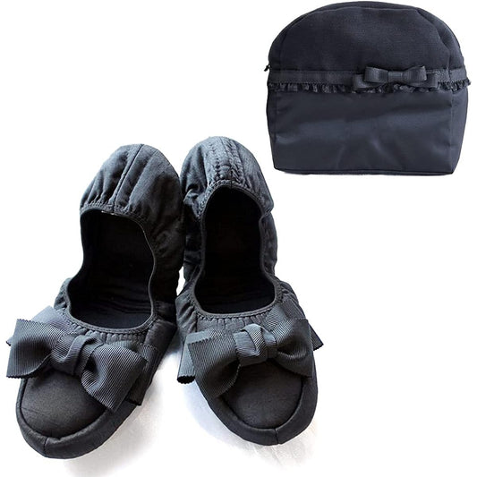 [Kirsch Blute] Kirsch Blute Shantung Folding Portable Slippers Elegant Kirsch Ribbon with Slipper Pouch KSO-ST08