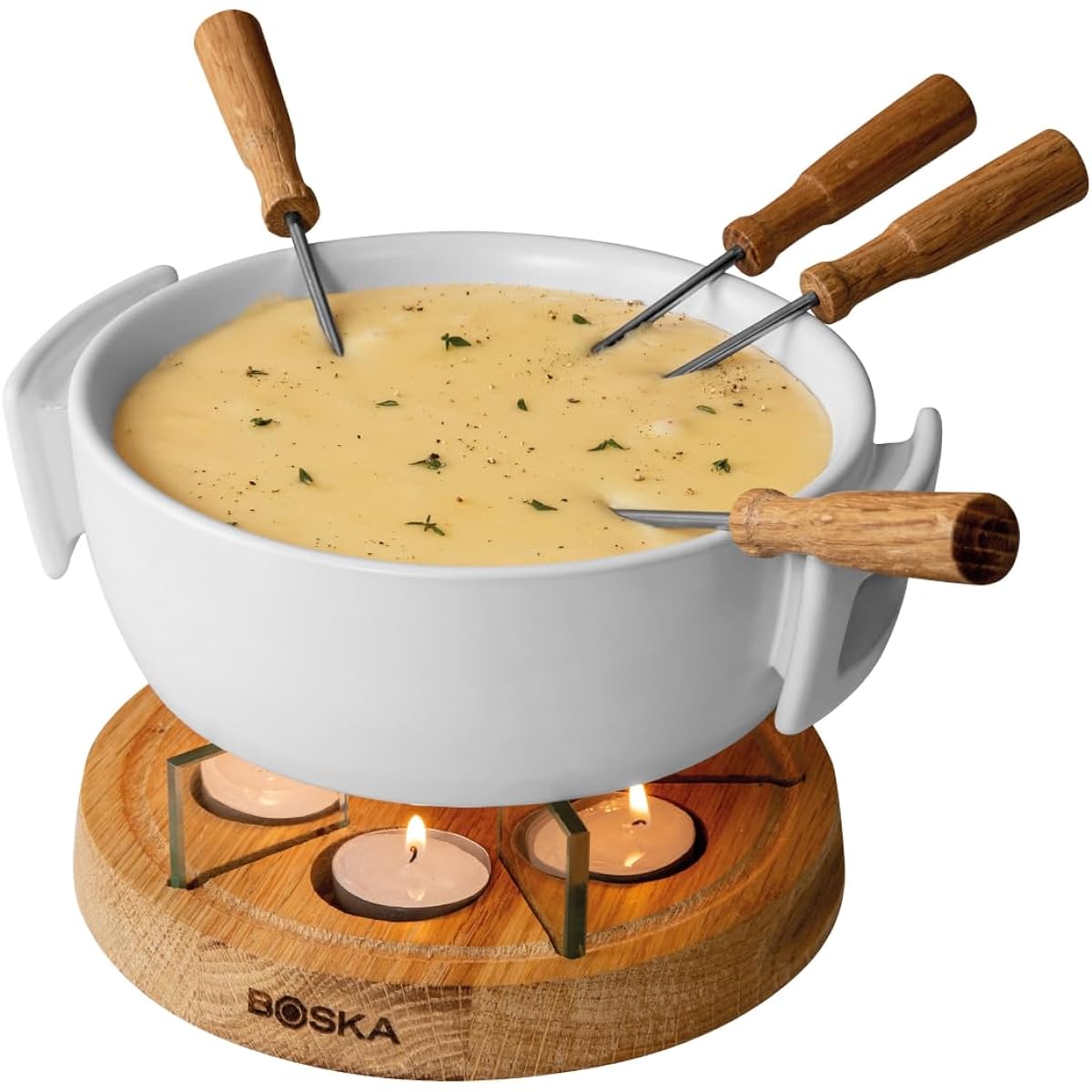 BOSKA Candlelight Cheese Fondue Set for 4 People Twinkle 340031