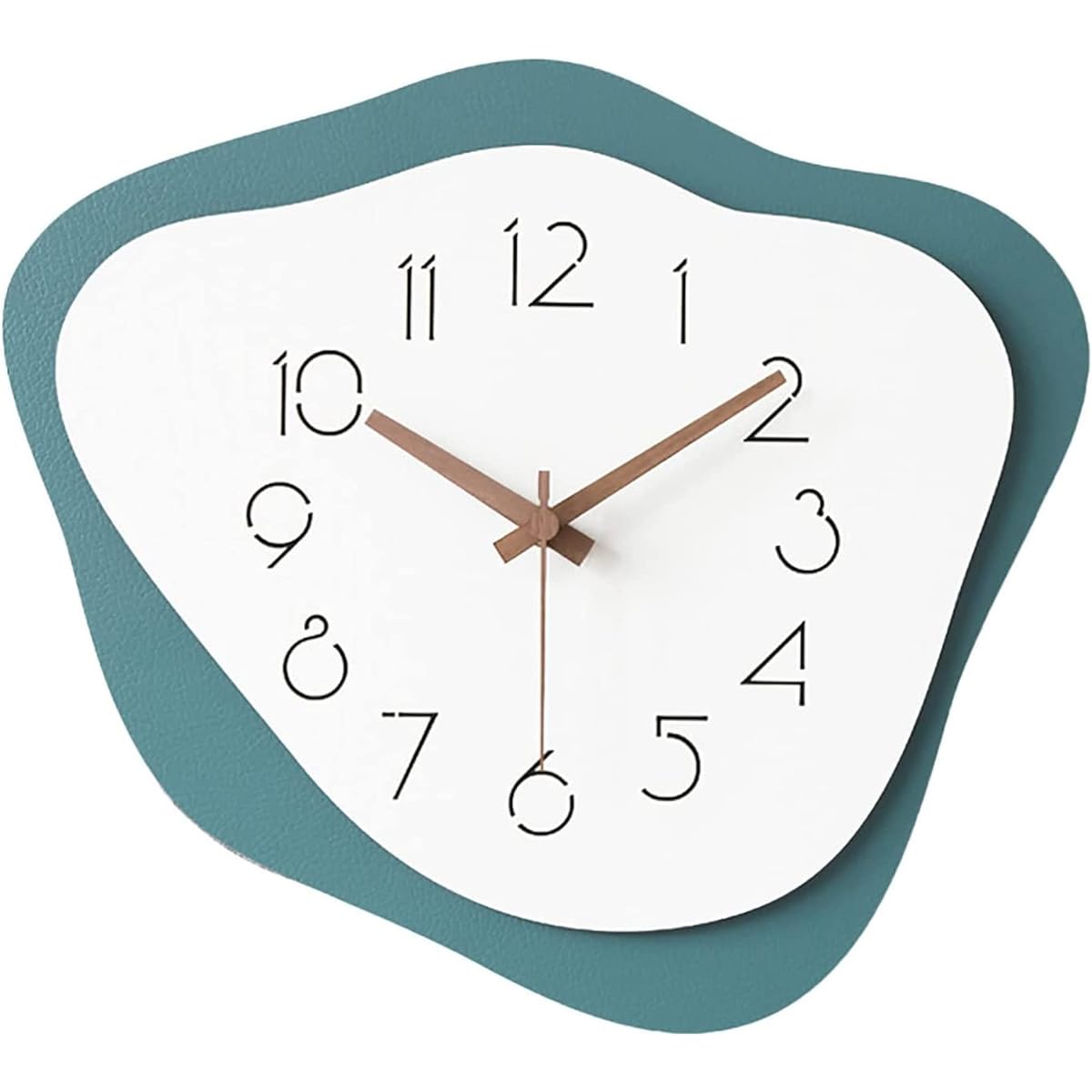 TanKoons Wall Clock, Pop, Ornate, Wall Clock, Scandinavian, Stylish, Silent, Wooden Dial, Skeleton, Large Numbers, Easy to Read, Living Room, Entrance, High Quality, Wall Clock, Gift, School Celebration Interior, Stylish Wall Clock (Green)