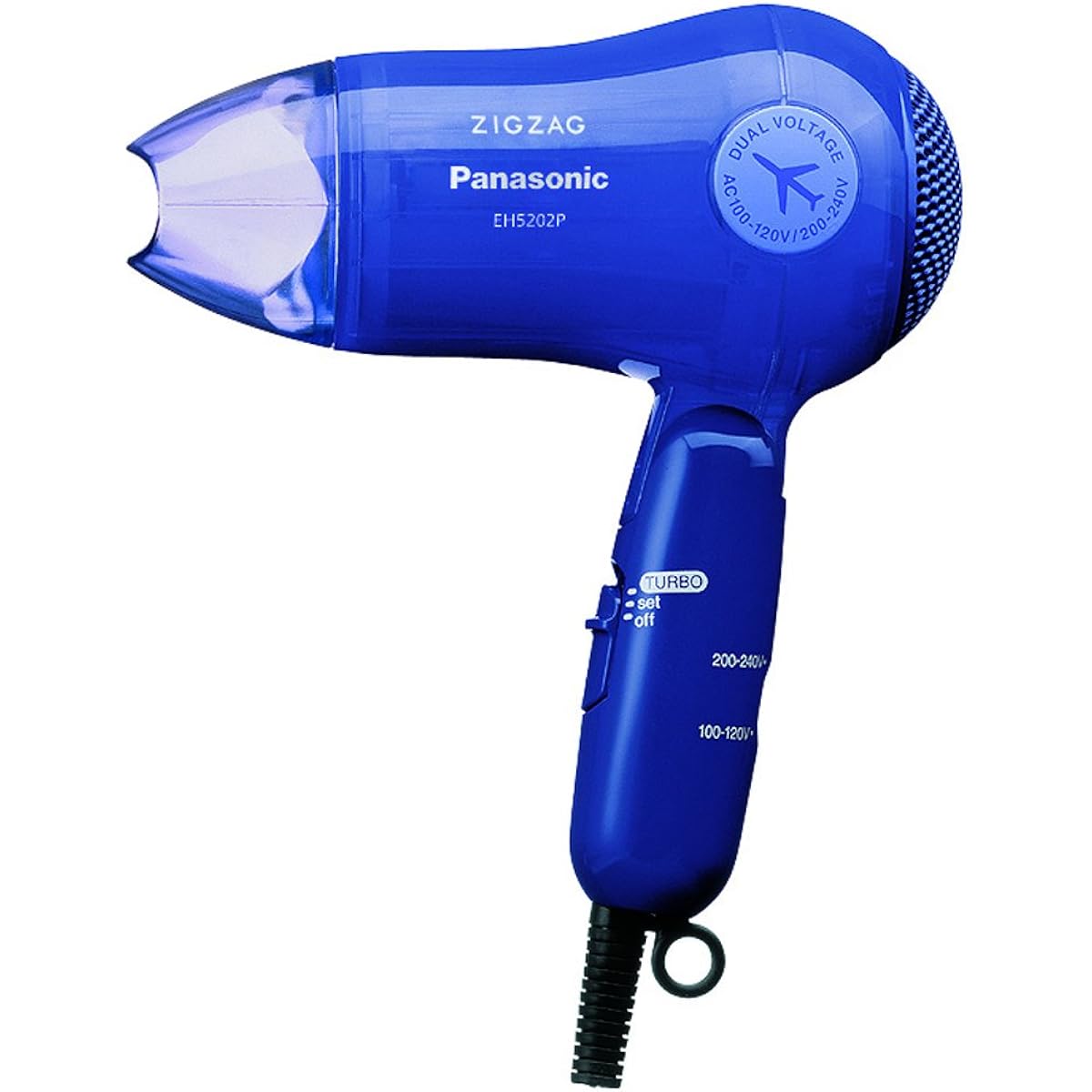 Panasonic Hair Dryer ZIGZAG Turbo Dry 1200 Blue EH5202P-A