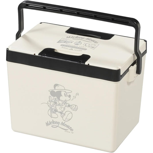 Sanka Cooler Box Mickey YAMA Ivory (Matte Specification) 12L (Width 37 x Depth 26.5 x Height 26.5cm) Small Stylish Disney Made in Japan SANKA DSCP15-YMIV