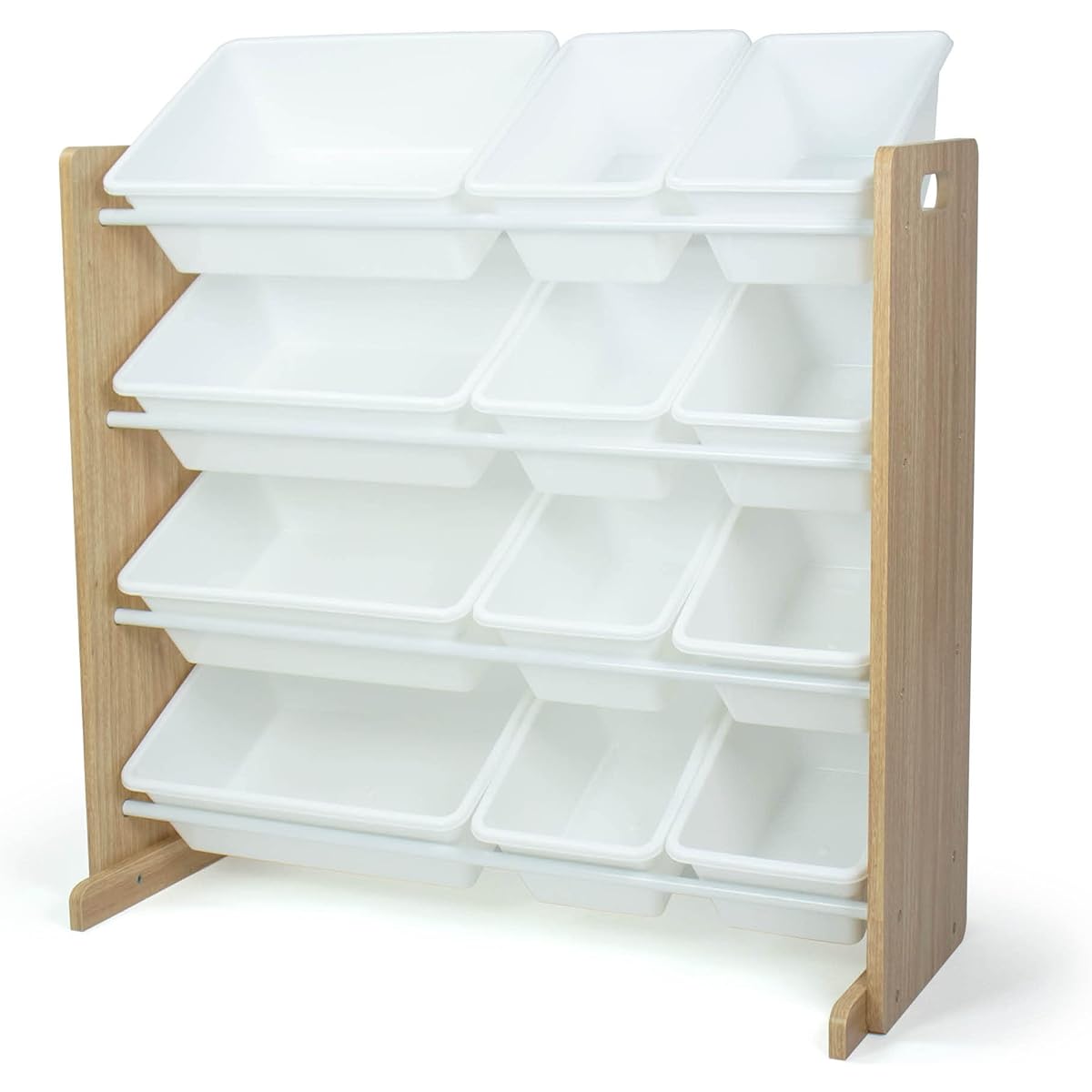 HumbleCrew Toy Storage Shelf Wood/White with 12 Storage Boxes [Regular Japanese Import Product] WO70526