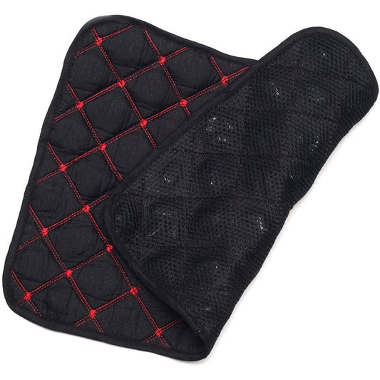 OVER-9 Terahertz Ore Mat 340g Pillow, Chair, Cushion, Buttocks, Healthcare, Cushion, Car, Office, Home Use, Present, Ripple Stone, Raw Stone [Black x Red]