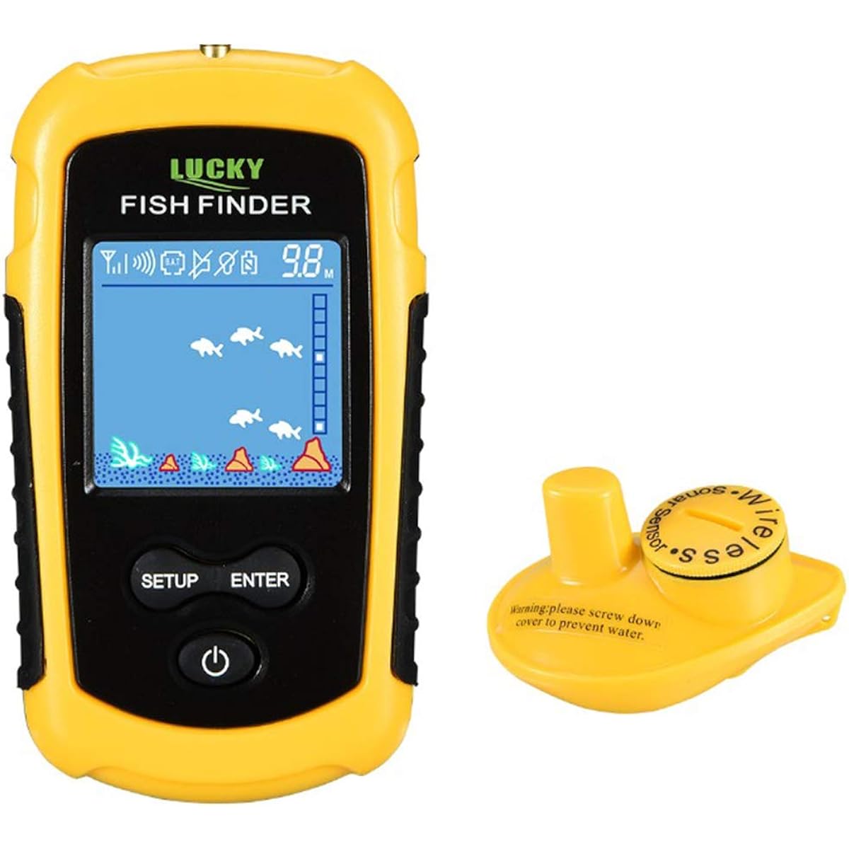 LUCKYLAKER Boat Wireless Fish Finder Portable Sea Fish Finder Kayak Smelt Bass Fishing Gourd Finder Fish Finder Fish Finder Fishing
