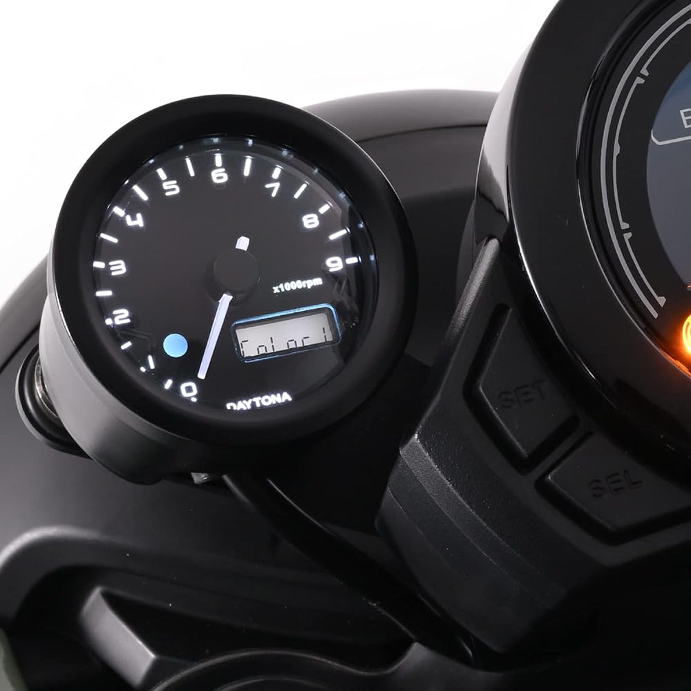 Daytona VELONA Motorcycle Electric Tachometer Hunter Cub CT125 (23) 3 Color LED φ48 9000rpm Display 40265