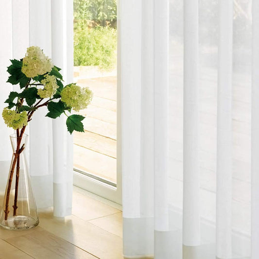 [Window Bijin] Antivirus Lace Curtain "Vguard Lace" Image Blocking UV Protection Lace 2 Pieces + Adjuster Hook Plain Width 100 x Length 228cm