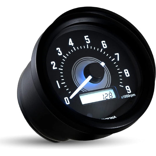 Daytona VELONA Motorcycle Electric Tachometer GB350/S(21-22) Black Body/White LED φ60 9000rpm Display 21943