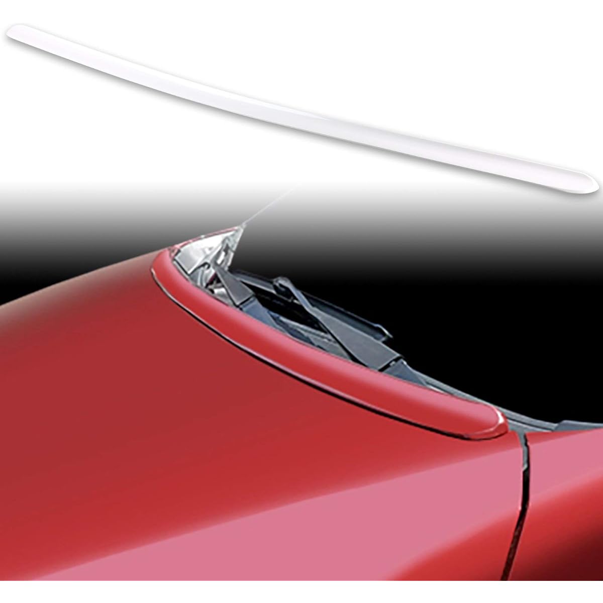 [FYRALIP] Insect Repellent Hood Spoiler Genuine Color Painted for Nissan Serena 5th Generation C27 Model Exterior Aero Parts Double-Sided Mounting Color Code: QAB