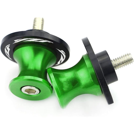 Motorcycle Swingarm Bobbin Spool Motorcycle Swingarm Spool M6 Stand Screw CNC Aluminum Accessories for Yamaha YZFR3 R25 R6 R12013-2019 (Color: Green)