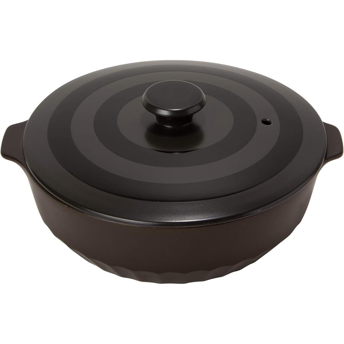 Miyao TAMAKI Earthen Pot Thermatech 3-4 Person Circle Diameter 31 x Depth 27.5 x Height 12.7cm IH/Open Fire/Microwave/Oven Suitable THK01-910