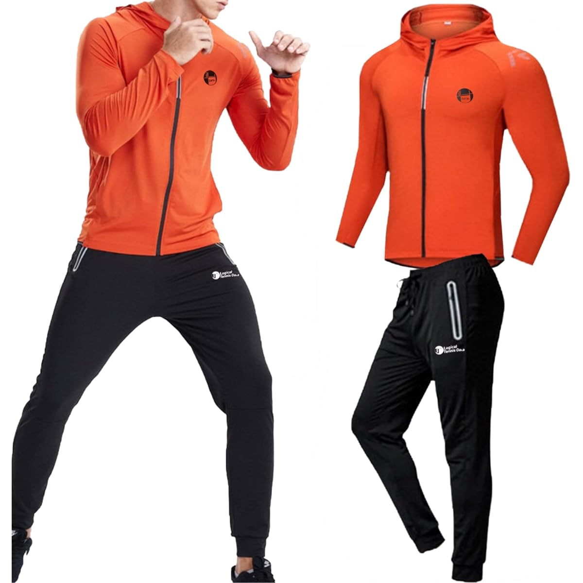 [Logical Tennis Data] Jersey Top and Bottom Set Men's Women's Running Wear Sportswear Parka