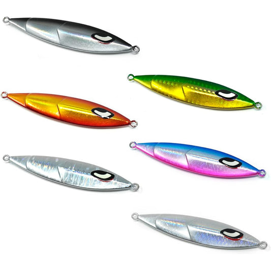 Reef Slow Fall Type D Metal Jig 60g 80g 100g 120g 150g 200g 250g Lure Jig Jigging Sinker Fishing Gear Slow Jigging Amberjack Grouper Que Root Fish Rockfish BAKSTORM 6 Color Set