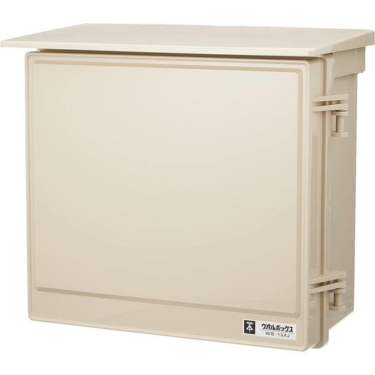 Mirai Kogyo Wall Box with Roof/Horizontal Type Effective Thickness 140 Beige 1 Piece WB-13AJ