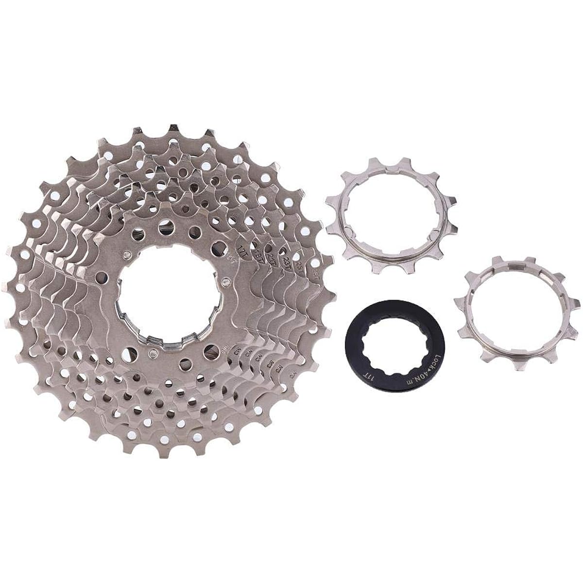 Sprocket 9s Freewheel Hollow Design Lightweight Super Wear-resistant Steel 8/9/10/11 Speed 11-28T Road Bike Freewheel Cassette Sprocket Bicycle Replacement Accessories (9S-11-28T)