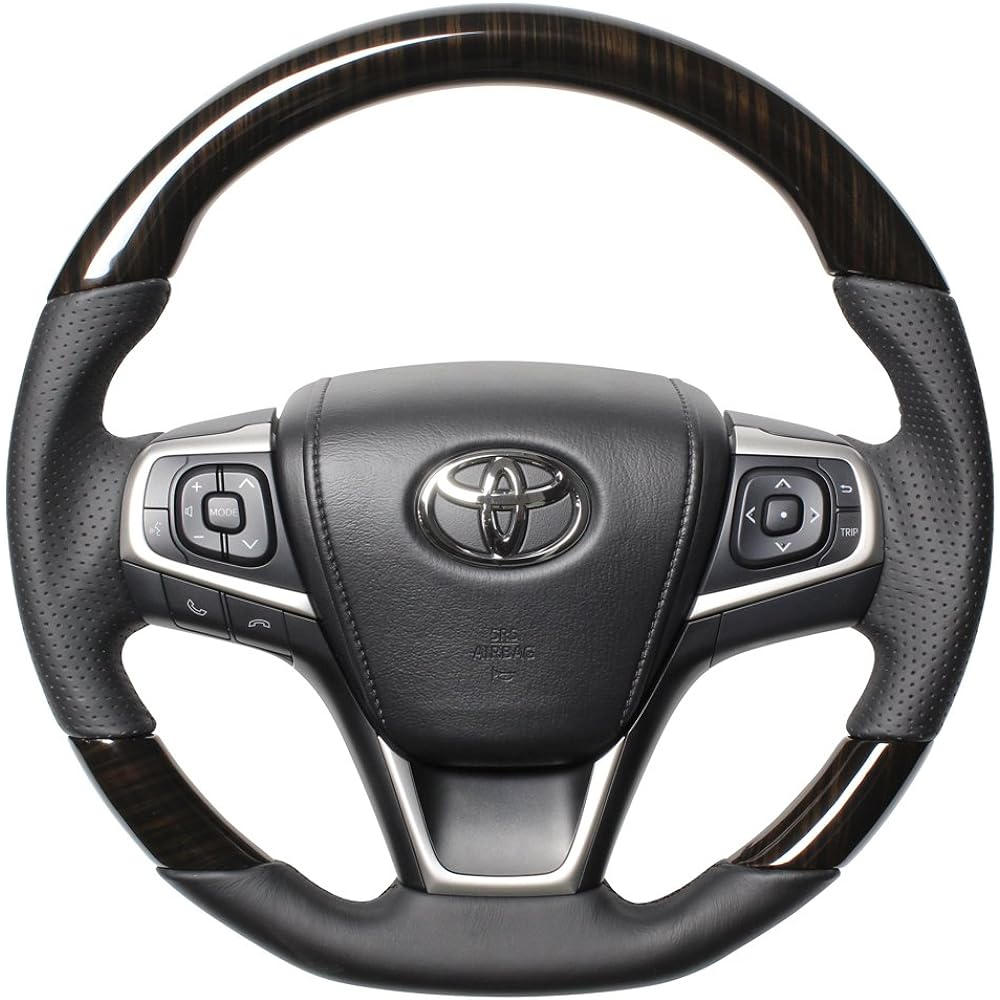 REAL Steering [Harrier (60 series)] Premium Series Black Wood U60-BKW-BK