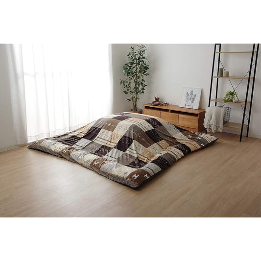 Ikehiko Kotatsu Duvet Cover Large Rectangular Cynthia Approx. 215 x 325 cm Brown Washable #5195179
