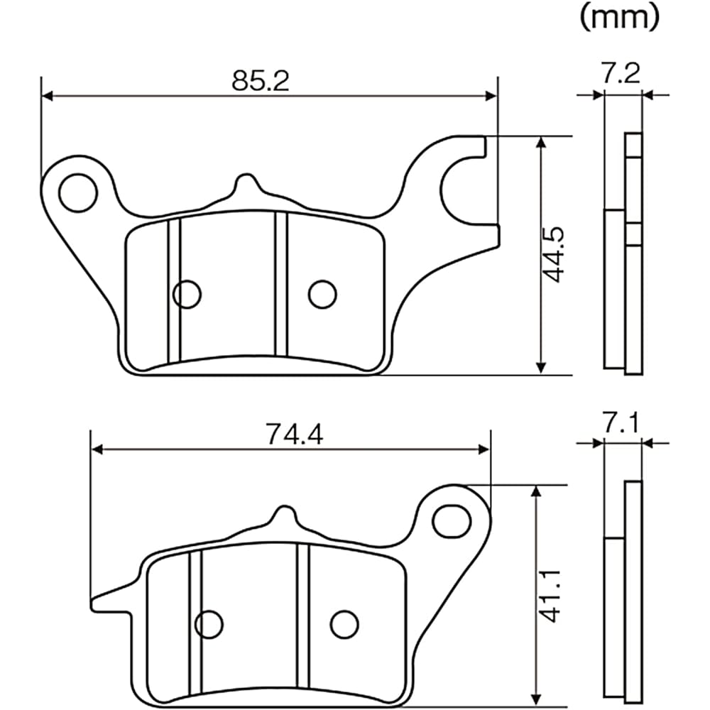 Daytona Motorcycle Brake Pad Red Pad (Semi-Metal Pad) Super Cub C125 (19-22) Z125PRO (16-20) etc. Front 27380 Serial No.: 113