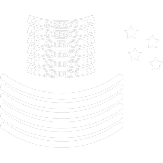 World Walk Rebel 250/500 Rim Sticker White rim-3_wh