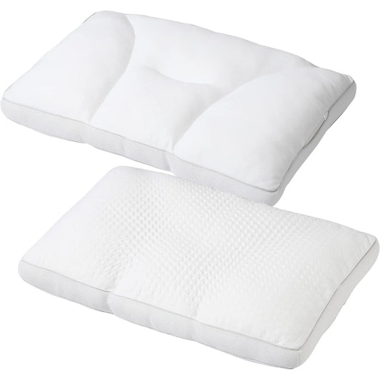 Nishikawa Hotel Taste 2-Way Pillow, Washable, Fluffy, Can Be Used on Both Sides, Reversible, Height Adjustable, Made of Dust-resistant Fabric, Marshmallow Touch, 60X40X5cm, White EH93009421700