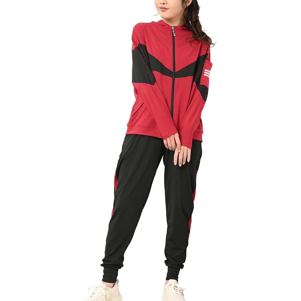 [JANJAMCOLLECTION] Large Size Women's Setup Thin Parka Jogger Pants Jersey Sportswear Gym Wear