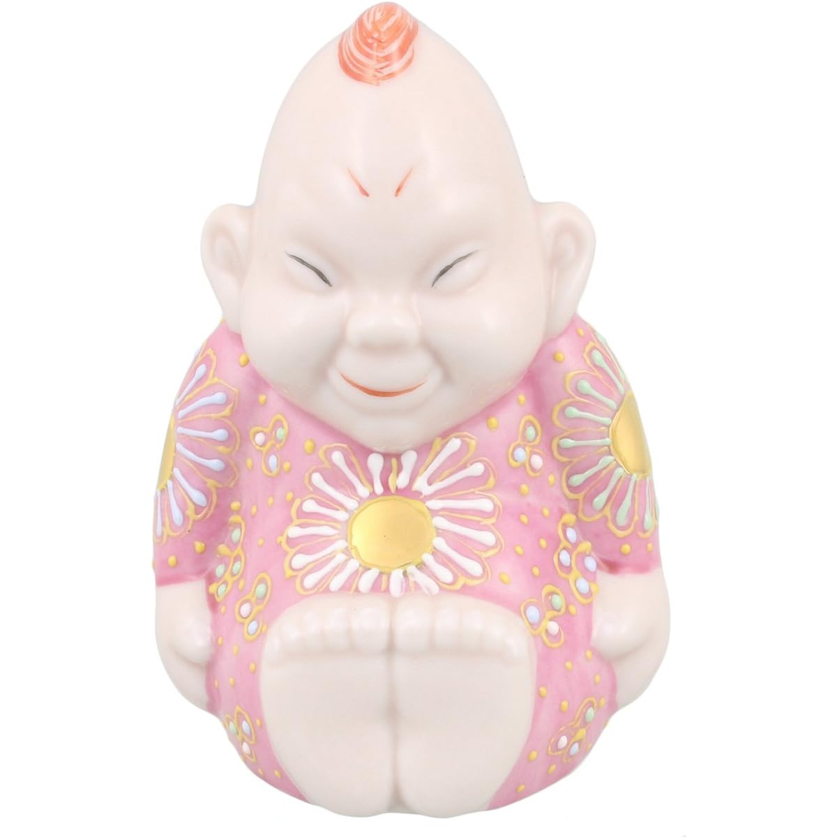 Kutani Ware God of Fortune Billiken No. 3 Pink Sashimi A-0019
