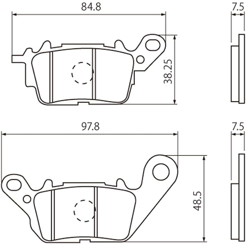 Daytona Motorcycle Brake Pad Red Pad (Semi Metal Pad) NMAX155(17-21) NMAX125(16-21) etc. Front 95948 Thread No.:87