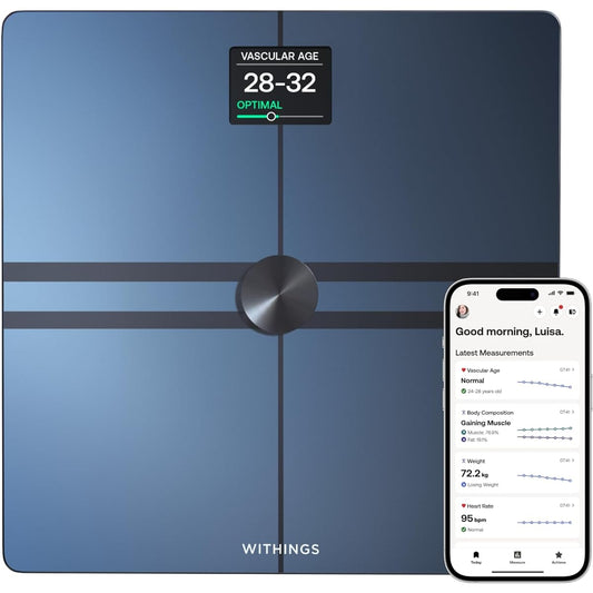 Withings Body Comp Smart weight scale from France Black Wi-Fi/Bluetooth compatible color display [Authorized Japanese distributor product] WBS12-Black-All-ROW