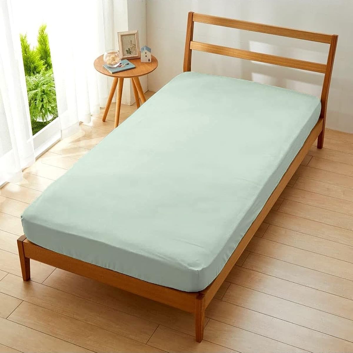 Seafield Made in Japan 100% Cotton Fitted Sheet Bed Sheet for 4 People 240 x 200 x 30cm Clay Green SB-504-N