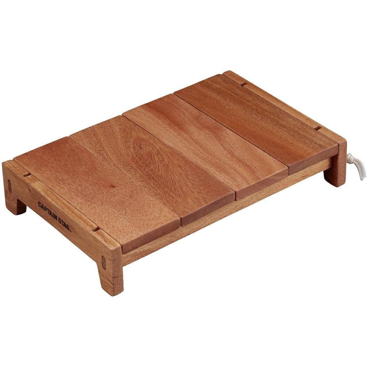 CAPTAIN STAG Wooden Table Cutting Board Chopping Board Compact Roll Table 2way Width 29 x 19 x Height 5cm Storage Bag Included Wood Bracelet UP-2652